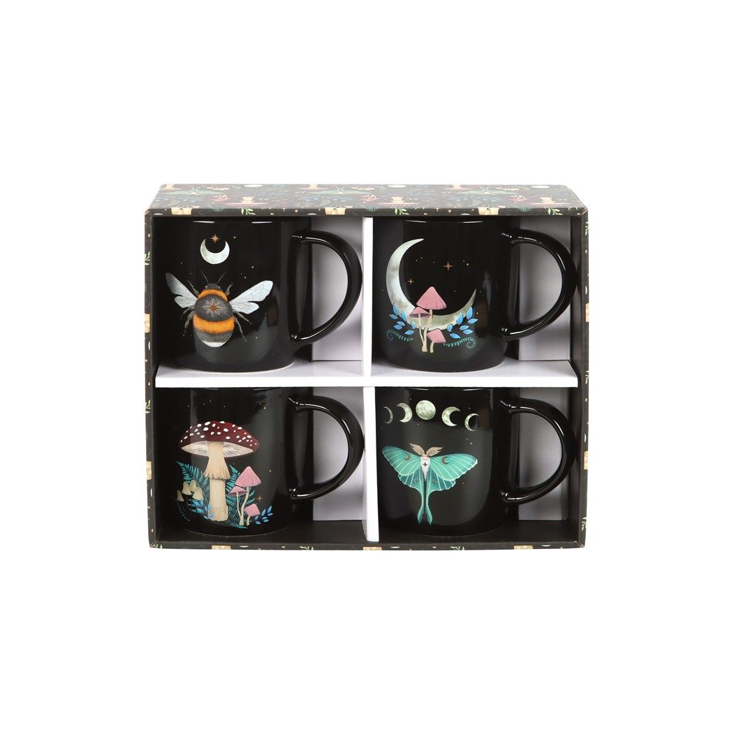 Set of 4 Dark Forest Mugs