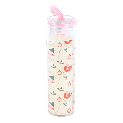 Sugarplum Fun Christmas Print Tube Candle