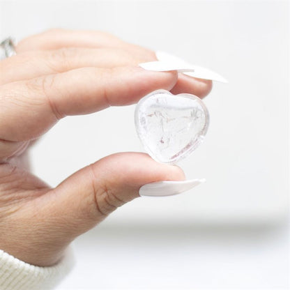 You Rock Clear Quartz Crystal Heart in a Bag