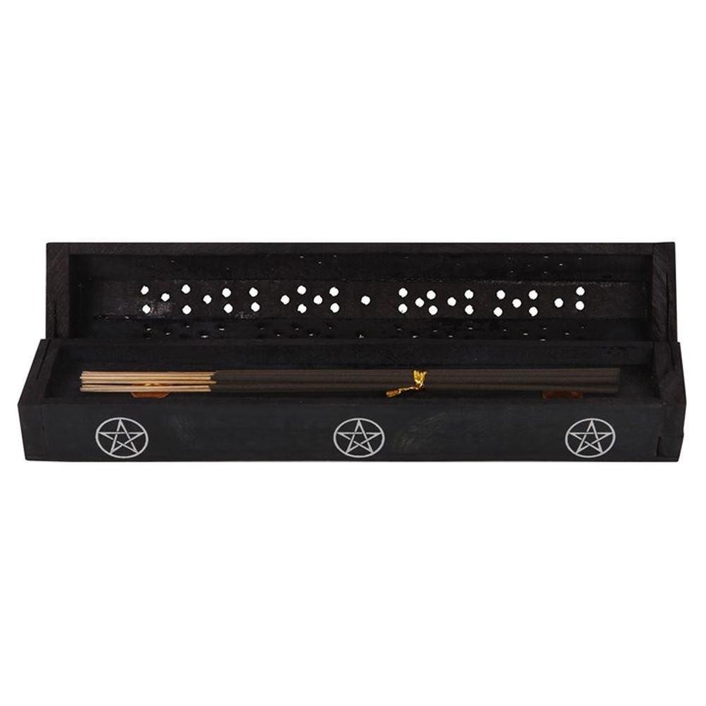 Pentagram Wooden Black Pepper Incense Box Set