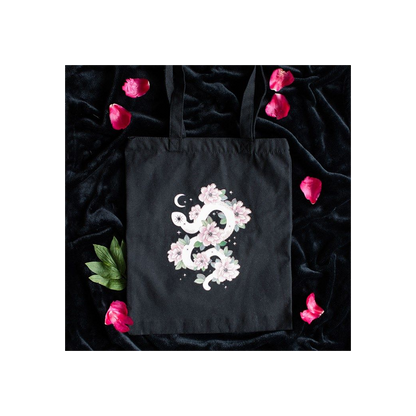 Floral Snake Polycotton Tote Bag