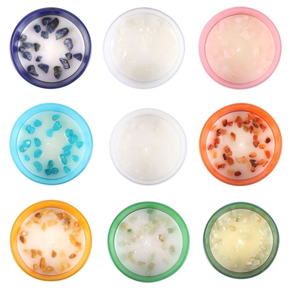 Set of 12 Zodiac Gemstone Candles