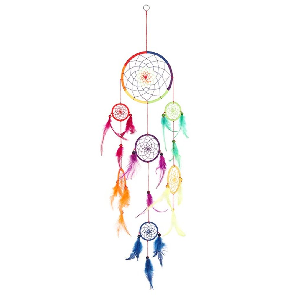 Multi Rainbow Dreamcatcher 90cm