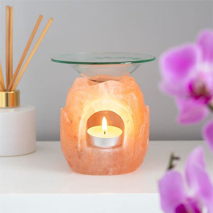 Lotus Flower Shaped Himalayan Salt Oil Burner