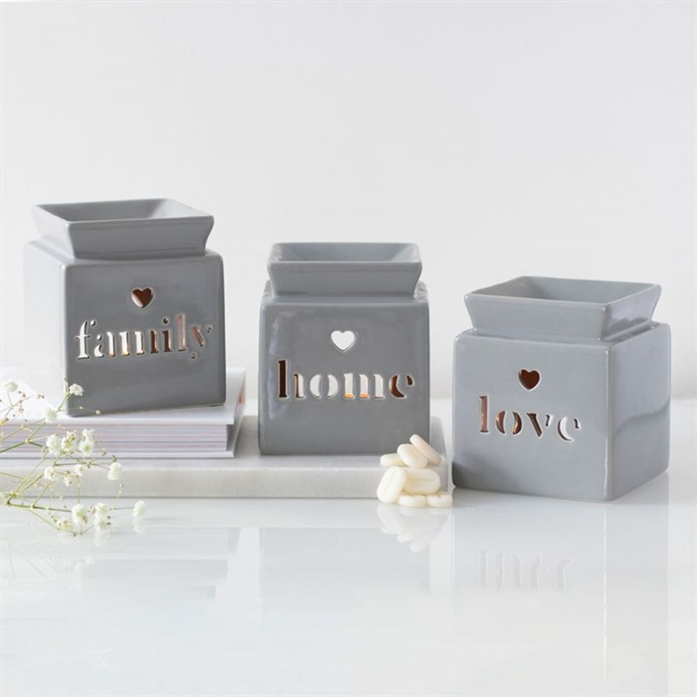 Grey Love Cut Out Oil Burner