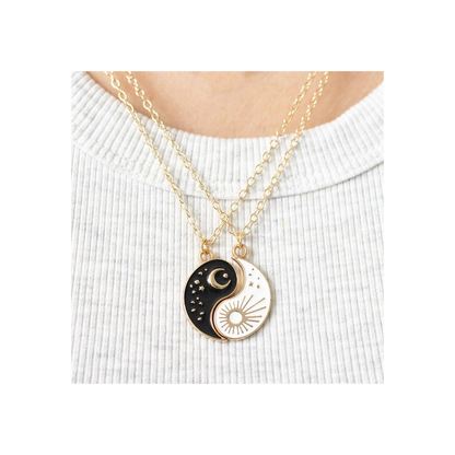 Pair of Yin Yang Best Friend Pendant Necklaces