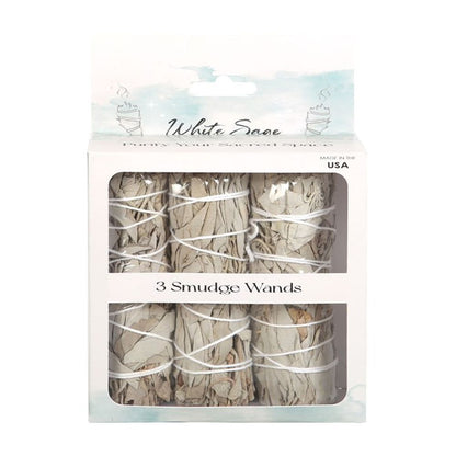 Set of 3 White Sage Smudge Wands