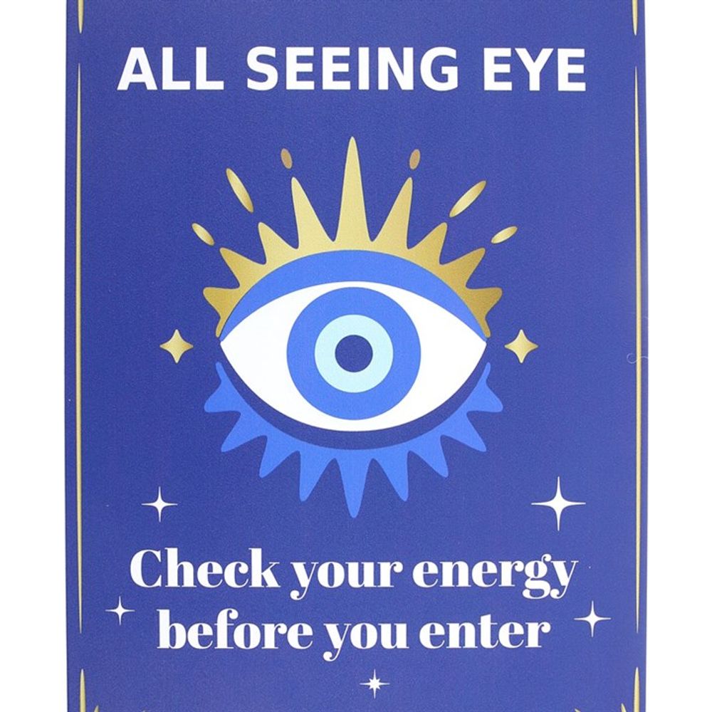 All Seeing Eye Metal Hanging Sign