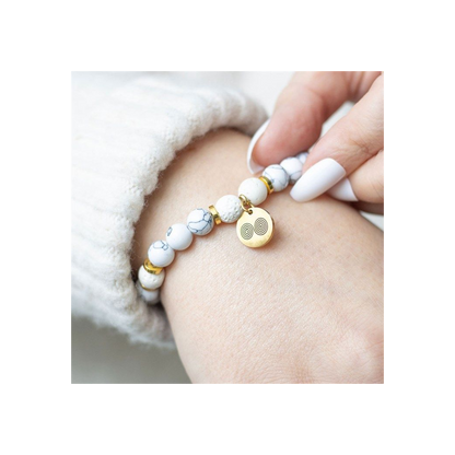 Stress Less Howlite Crystal Essential Oil Bracelet