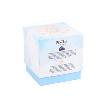 Pisces Gardenia Gemstone Zodiac Candle