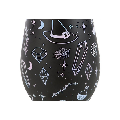 Crystal Witch Print Stemless Glass