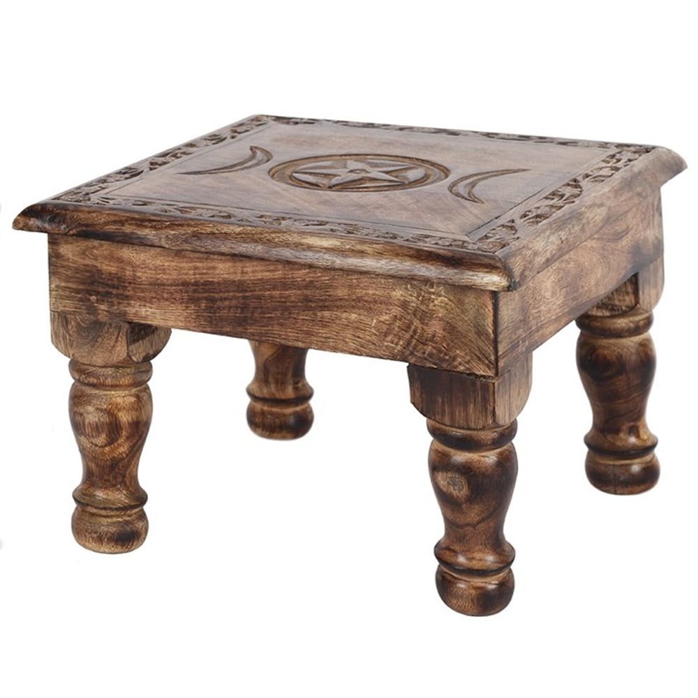 Triple Moon Altar Table with Detailed Border