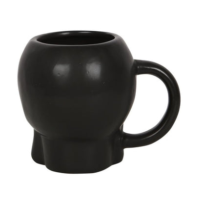 Matte Black Skull Mug