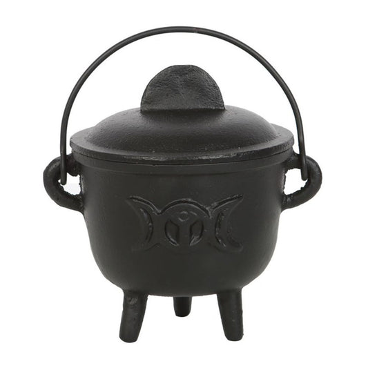 Cast Iron Cauldron with Triple Moon