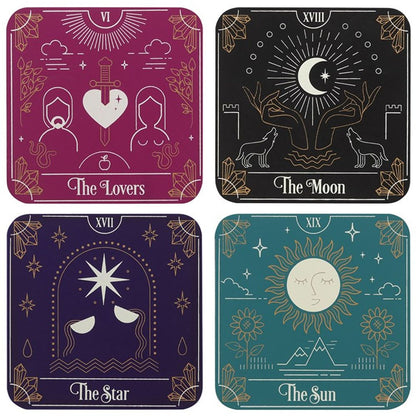 Tarot Card Coaster Set