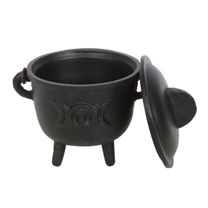 Cast Iron Cauldron with Triple Moon