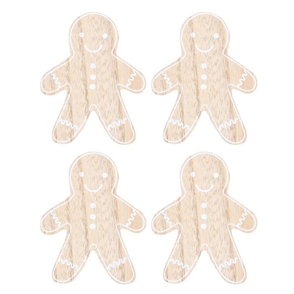 Gingerbread Man Coaster Set