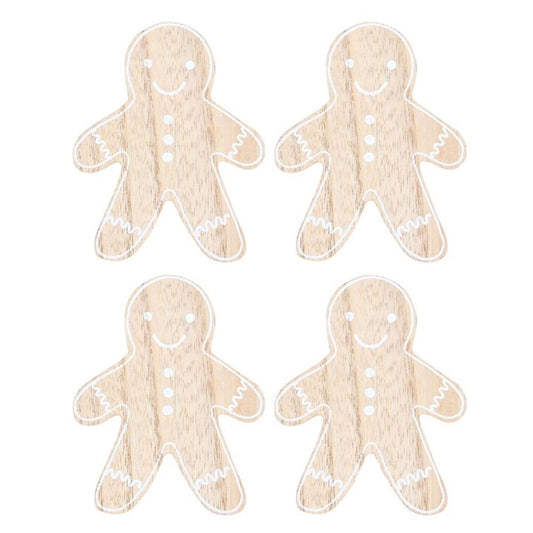 Gingerbread Man Coaster Set