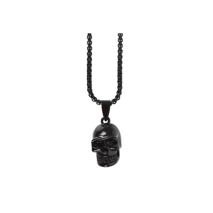 Black Obsidian Skull Necklace