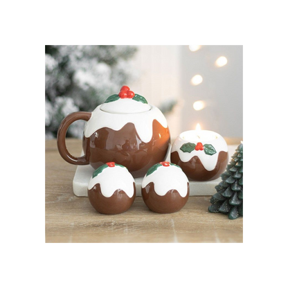 Christmas Pudding Tealight Candle Holder