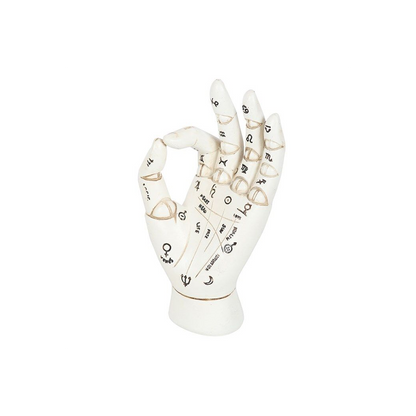 White Palmistry Hand Ornament