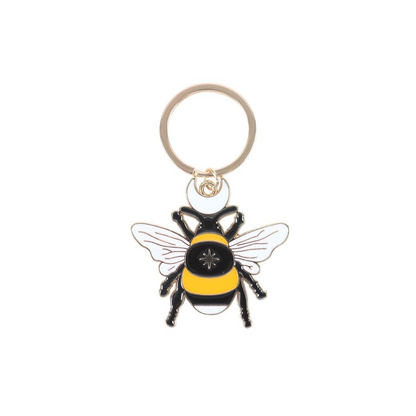 Forest Bee Enamel Keyring