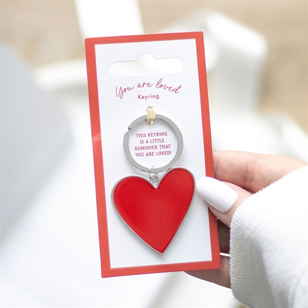 You Are Loved Heart Keyring