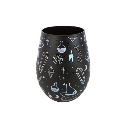 Crystal Witch Print Stemless Glass