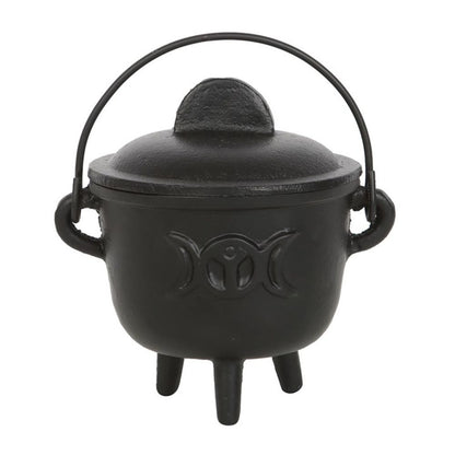 Cast Iron Cauldron with Triple Moon